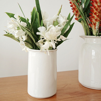 Vente en gros décoration de salon de mariage vases à fleurs ikebana en céramique blanche pour la maison