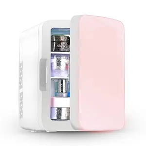 portabl冷蔵庫 Suppliers-12Vポータブルクーラー冷凍コンパクトプラスチック家庭用ミニカー冷蔵庫ガラスドア付き