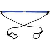 CZFIT Adjustable Metal Yoga Pilates Exercise Stick Bar 2 Section Kit with Elastic Resistance <b>Band</b> for <b>Workout</b> - Product Image 2