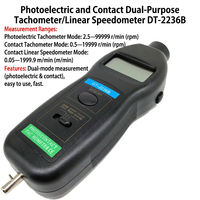 Dorry DT-2236B Tachometer Digital Genggam IP65 2-in-1 Pengukur Kecepatan Laser dengan Layar LCD untuk Sepeda Motor Garansi 1 Tahun -20C