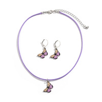 Collier en émail pour femmes, mode, goutte à goutte, papillon Sautoir, personnalité contractée, ligne de cire, Joker