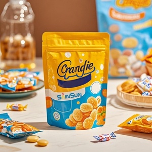Bolsas de Papel Kraft Impresas Personalizadas con Cierre Ziplock, Bolsas de Mylar para Nueces y Cacahuetes, Bolsas para Snacks, Bolsas para Mezcla de Nueces, Chicle y Sushi - Product Image 4
