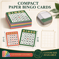 Produit populaire Vente en gros Ensemble personnalisé de haute qualité avec impression personnalisée pour enfants Obturateur à gratter Cartes de bingo en papier