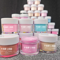 Poudre Acrylique IPHF Nail Butter Transparente Cristalline, Kit de Poudre Acrylique Rose Couverture Blanche pour Extensions et Sculpture d'Ongles