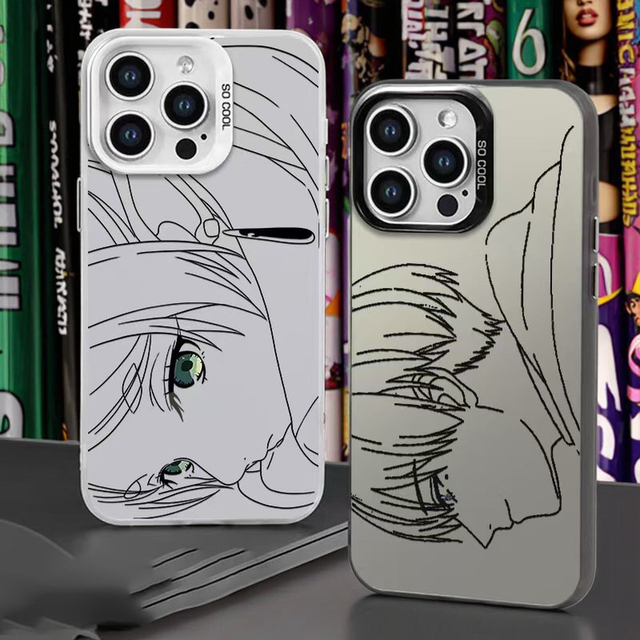 Cute Cartoon Anime Theme Phone Case for iPhone 7 SE 2020 13 Mini 16 Pro Max-PC Mobile Cover