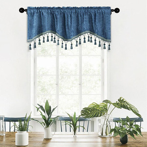 Tenda Trasparente con Occhielli per Porta e <span class=keywords><strong>Cucina</strong></span>, Motivo a Foglie, Colore Personalizzabile, Certificata OEKO-TEX, per Tutte le Stagioni - Product Image 1