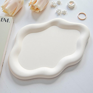 Bandeja de Concreto Moderna de Luxo Direto da Fábrica, Simples, Oval Irregular, Ecológica, para Casamento, Joias, Decoração de Casa e Servir - Product Image 4