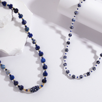 Nouveau Style Vintage perles breloque fermoir en cristal pendentif en céramique pierre naturelle colliers de perles bijoux pour femmes