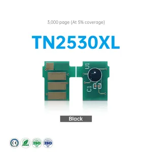 DCP-L2640DW HL-L2400DW HL-L2445DW संगत ब्लैक टोनर चिप के लिए ब्रदर TN2530XL के लिए प्रिंटर कार्ट्रिज चिप