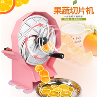 Nieuwe handmatige roestvrijstalen tandwielkern multifunctionele roze handmatige snijmachine voor fruit, groenten en bananenchips