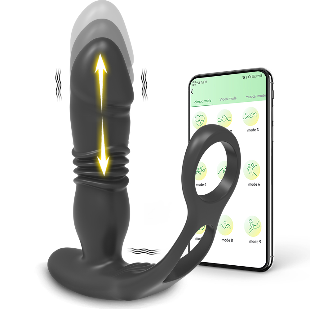 Anal Sex Toys Thrusting Prostate Massager Male Silicone Penis Ring Vibrator  Dildo Butt Anal Plug Toys for Men| Alibaba.com