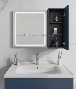 FLOAT WASH VANITY Hotel Bathroom Vanity Furniture Mirrored Cabinets Solid Bathroom Vanity