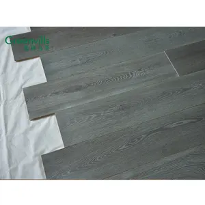 Dark color wider plank engineered oak flooring slight brushed, European white oak flooring hardwood flooring