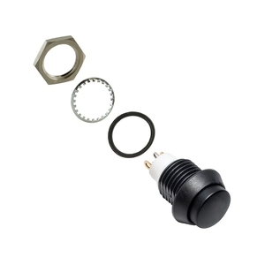 Sale APB4E01TZBE009 <strong>Push</strong> <strong>Button</strong> Switch SPST-NO Off-Mom Standard Illuminated Panel Mount Front APB4E01TZBE0 Round <strong>Button</strong> Black - Product Image 1