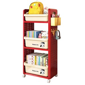 Chariot de rangement multi-niveaux mobile pour cartable, idéal pour dortoir étudiant, sans installation requise - Product Image 1