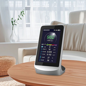 เครื่องตรวจวัดคุณภาพอากาศอเนกประสงค์ Co Co2 Pm2.5 9 in 1 รองรับการบันทึกข้อมูล แบตเตอรี่ลิเธียมแบบชาร์จได้ 3000mah - Product Image 1