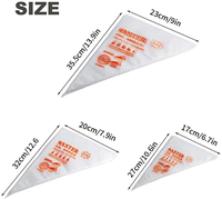 Sacs à pâtisserie jetables HDPE 100 pièces poche à douille pour crème de gâteau conception de gâteau outils de décoration accessoires de cuisson de cuisine