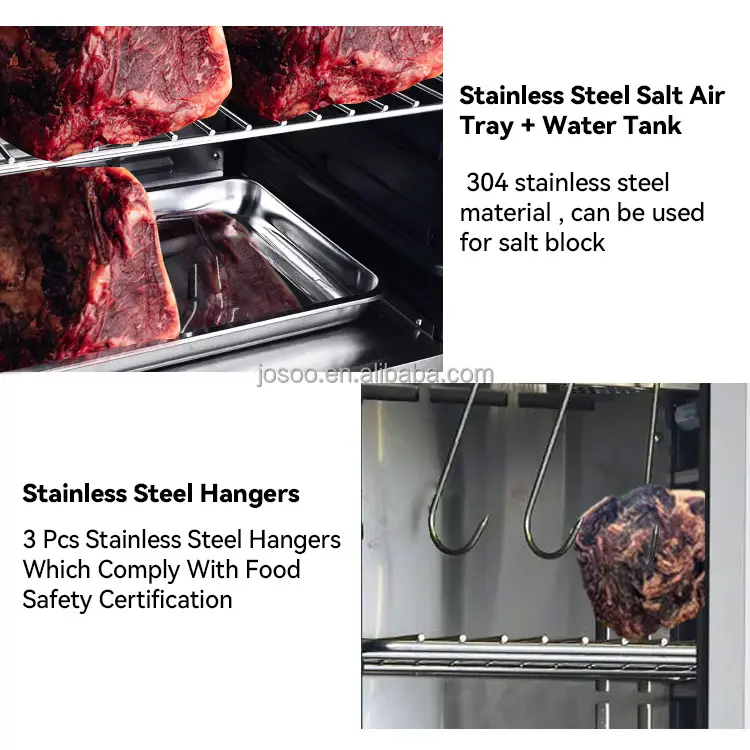 Josoo-armario de secado de carne personalizado, refrigerador vertical y seco, armario de carne envejecido