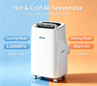 Climatiseur portable électrique Airwens 12000 BTU, économie d'énergie, fonctionnement silencieux, double sortie d'air latérale, compresseur efficace