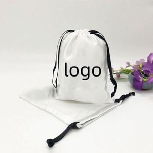 Bags Bulk <b>Drawstring</b> <b>Backpack</b> Satin String Cinch Bag for Gym Sports Party Short Trip Promotion Gift - Product Image 1