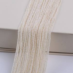 Perlas de Imitación Sueltas de Agua Dulce Natural de 50 cm, 1-1.25 mm, Color Blanco, para Joyería DIY, Venta al por Mayor en Zhuji - Product Image 3