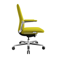 Chaise de bureau de direction Chaise pivotante à mi-dossier Siège ergonomique en cuir véritable de haute qualité Cadre en métal moderne