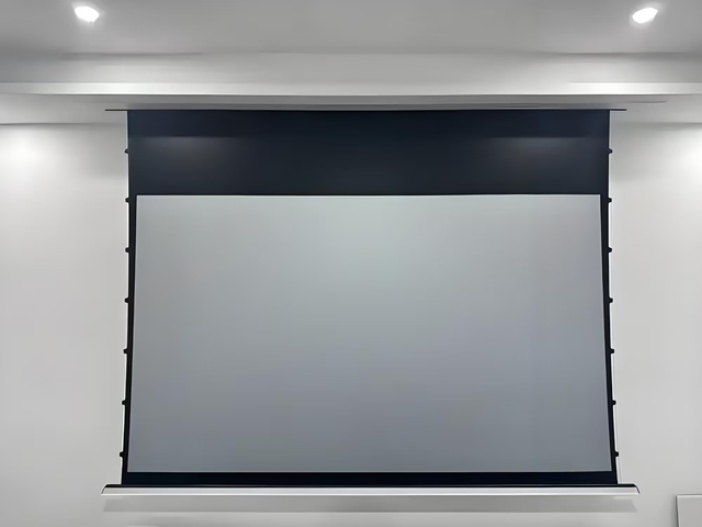 Factory Wholesale 120 Inch 16:9 Home Theater Tab-tension Projector Screen Ceiling Mounted Embedded Hidden Electric Screen