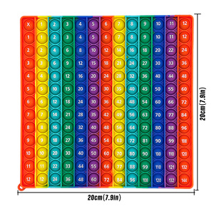 Approvisionnement d'usine Silicone 12x12 jeux de Multiplication activité de pratique mathématique Pop sensoriel éducatif Fidget jouets pour enfants salle de classe - Product Image 2