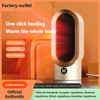 Vente en gros de ventilateur électrique portable 800W PTC Céramique Chaleur 2 vitesses Réglable Mini Réchauffeur d'espace domestique à faible bruit Réchauffeur électrique