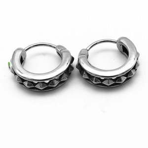 Pendientes geométricos de acero y titanio de Yunnique, joyería de moda unisex para pendientes - Product Image 1