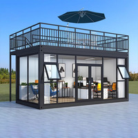 Maison préfabriquée en acier de luxe moderne de 20 pieds/40 pieds, détachable, extensible, aménagement personnalisable, villa, cuisine, chambre, appartement