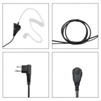 Écouteur filaire intra-auriculaire GT73W-M Motorola M Plug pour talkie-walkie, avec tube acoustique transparent à 2 broches, pour communication bidirectionnelle