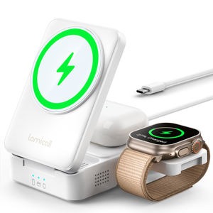 Lamicall T10, Idea de Regalo, <span class=keywords><strong>Cargador</strong></span> Inalámbrico 3 en 1, Base Magnética para Teléfono, Estación de Carga Rápida para Reloj Inteligente y Auriculares, para Hombre, T7 - Product Image 1