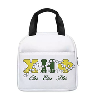 Sac à déjeuner isotherme personnalisé pour le camping et les voyages, motif alphabet grec Sœurs Fraternité, vente en gros