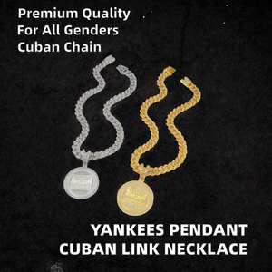 Collar con Colgante de los Yankees de Nueva York de la MLB, Cadena Cubana de Aleación Plateada de Alta Calidad, Unisex, Regalo - Product Image 2