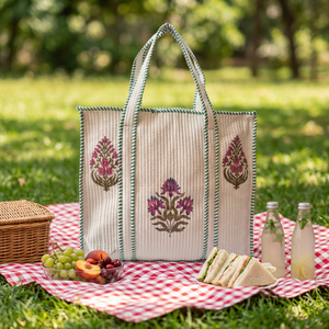Cotton Tote <b>Bag</b> with Zipper Closure for Women Stylish Shoulder Shopper Handbag <b>Large</b> Capacity Reusable <b>Bag</b> for Travel <b>Beach</b> - Product Image 4