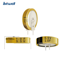 Condensateur Farad de type bouton BitWell BWL5R5105 5,5V 1F, super condensateur de type V pour enregistreur de conduite, instruments industriels