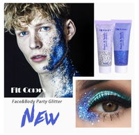 Gel pailleté effet écailles de sirène Fit Colors, paillettes holographiques pour le visage, le corps, les lèvres et les yeux pour le maquillage de scène