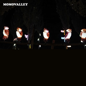 Led Landschap Verlichting Ip65 Waterdicht Licht Roterende Kop Vogel Afstotend Realistische Valk Lokaas Tuinbeeld Schrik Vogels - Product Image 3