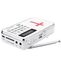 Bible MP3 LED affichage clavier numérique fonction lecteur de musique Audio Portable petit TF USB Mini Radio FM pour les aînés cadeau