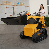 Kostenloser Versand Mini-Radlader mit Heckbagger Diesel-Lader Mini-Frontlader 300/400kg Kleiner Radlader