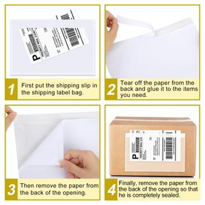 60 fundas para etiquetas de envío de 6,7x9,8 pulgadas, bolsas autoadhesivas para listas de empaque, sobres protectores transparentes para documentos para envío - Product Image 4