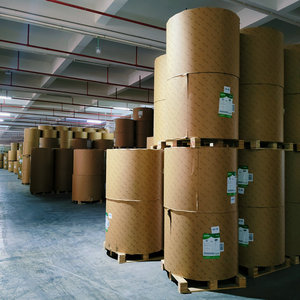 Manufacturer Wholesale 30-34gFood Grade Single Gloss <b>Brown</b> Kraft <b>Paper</b> <b>Roll</b> Thickened Packaging Kraft <b>Paper</b> with PE Coating - Product Image 5