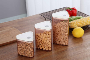 4 piezas de un juego de regalo Rectángulo Reutilizable Grado alimenticio hermético Plástico Contenedor de almacenamiento de alim - Product Image 4