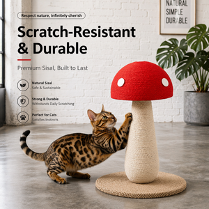 Rascador Vertical de Sisal Natural Ecológico y Duradero para Gatos Pequeños y Gatitos de Interior, Mini Árbol para Gatos que Ahorra Espacio - Product Image 1