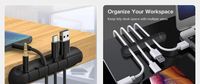 Ensemble de clips de bureau en silicone Support de gestion de cravate de données polyvalent Organisateur de cordon Clips de câble
