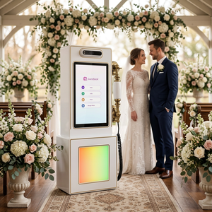 Tops - Teléfono con Videollamada y Libro de Visitas de <span class=keywords><strong>Audio</strong></span> de 10.1 Pulgadas para Bodas, Diseño Retro con Carga USB - Product Image 2