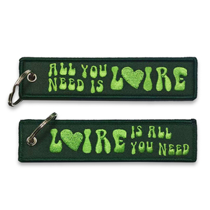 Factory Price Freedom Theme Jet Tag Fabric Retro 3D Both Sides Embroidered <b>Key</b> Chain Custom Letter Embroidery Keychain - Product Image 2