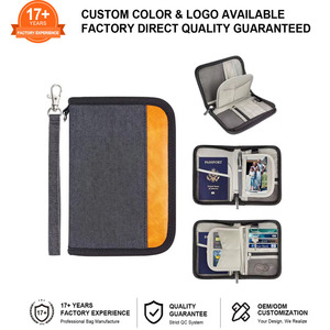Custom Luxury Rfid <strong>Document</strong> Organizer Bag Waterproof Wallet <strong>Travel</strong> Passport <strong>Holder</strong> - Product Image 1