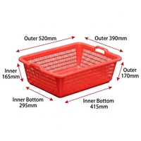 Panier de Rangement et d'Égouttage en Plastique PP Coloré pour Fruits et Légumes, Taille et Capacité Personnalisables, Haute Qualité, Vente en Gros